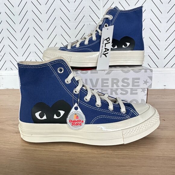 Converse Shoes - ✨Converse Chuck 70 Hi Comme Des Garçons Play X Sz 8 Women's Shoes Blue A08794C